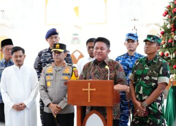 Gubernur Sumsel Herman Deru Tinjau Pengamanan Natal dan Tahun Baru 2026 di Palembang